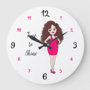 Time to Shine – Elegante Frauenwanduhr Große Wanduhr