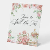 Time to spill the tea birthday high tea sockelschild (Vorderseite)
