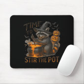 Time To Stir T Funny Raccoon Retro Halloween Anima Mousepad (Mit Mouse)