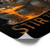 Time To Stir T Funny Raccoon Retro Halloween Anima Poster (Ecke)