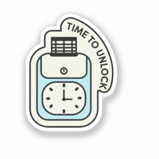Time to Unlock Digital Aufkleber (Vorderseite)
