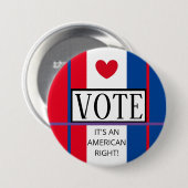 Time to VOTE! Button (Vorne & Hinten)