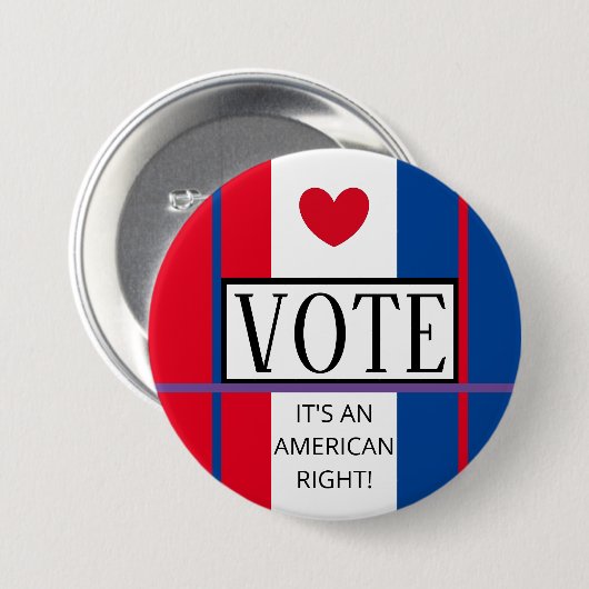 Time to VOTE! Button (Vorne & Hinten)