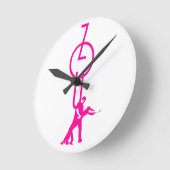 Time to Zouk Runde Wanduhr (Winkel)