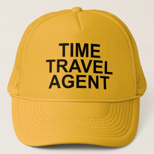 "Time Travel Agent" Hat Truckerkappe (Vorderseite)