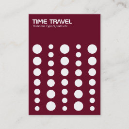Time Travel v1.2 - White on Dark Red 65001d Visitenkarte