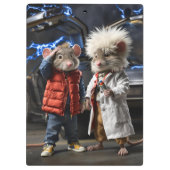Time-Traveling Mice: Back to the Future Klemmbrett (Rückseite)