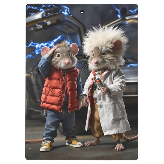 Time-Traveling Mice: Back to the Future Klemmbrett (Rückseite)