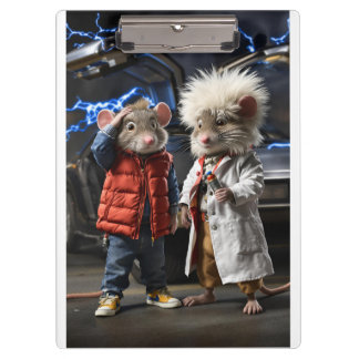 Time-Traveling Mice: Back to the Future Klemmbrett