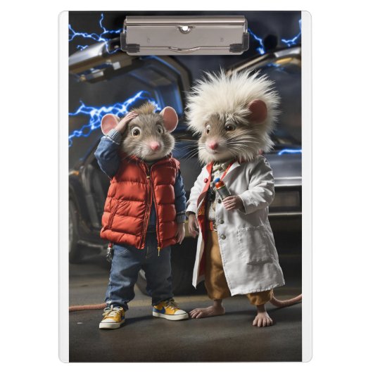 Time-Traveling Mice: Back to the Future Klemmbrett (Vorderseite)