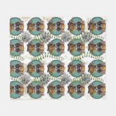 Time Traveller Lemur Muster Fleecedecke (Vorderseite (Horizontal))