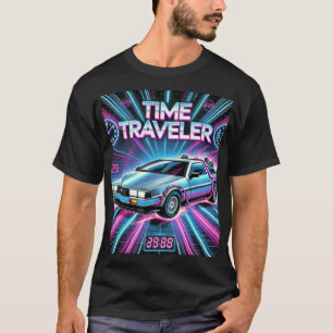 Time Traveller Retro 80er T - Shirt - Futurist Car