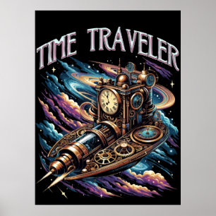 Time Traveller - Steampunk Space Adventure Poster