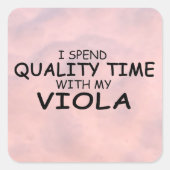 Time Viola Square Sticker (Vorderseite)