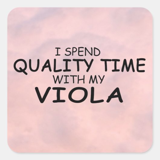 Time Viola Square Sticker (Vorderseite)