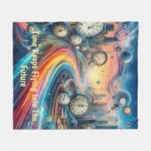 Time Warp Road Reise Fleecedecke (Vorderseite (Horizontal))