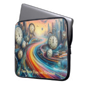 Time Warp Road Reise Laptopschutzhülle (Vorderseite Links)