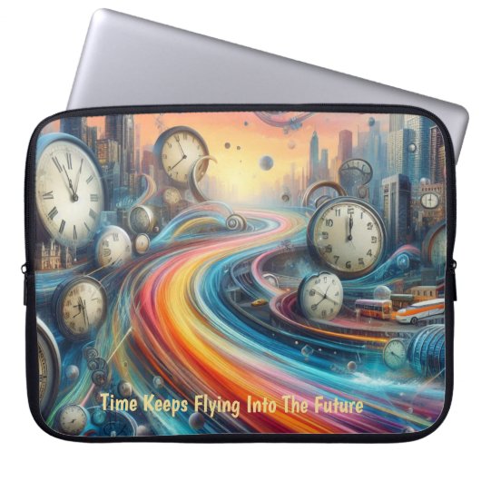 Time Warp Road Reise Laptopschutzhülle (Vorderseite)