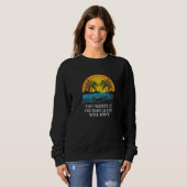 Time Wasted at the Beach Ocean  Sayings Sweatshirt (Vorne ganz)