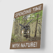 TIME WITH NATURE QUADRATISCHE WANDUHR (Winkel)