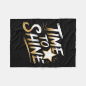 Time Women To Shine Motivational Men Kids Fleecedecke (Vorderseite (Horizontal))