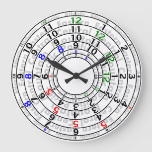 Time Zone Clock Große Wanduhr