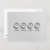 Time Zones World Traveller Postkarte (Vorne/Hinten)