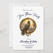 Timekeeper Raven – Gothic Clockwork  Einladung (Vorderseite)