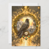 Timekeeper Raven – Gothic Clockwork  Einladung (Rückseite)