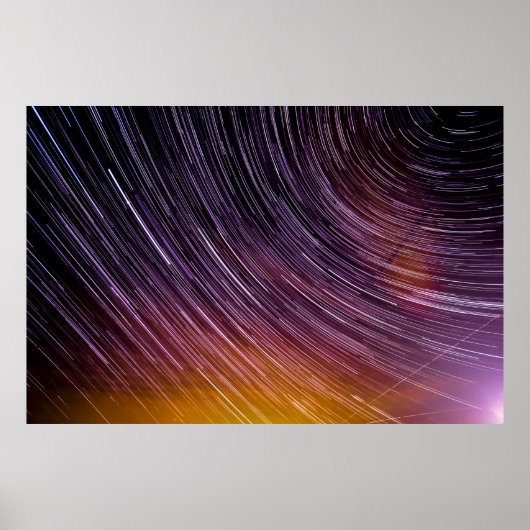 Timelapse-Foto des Sternenhimmels Poster (Vorne)