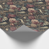 Timelapse - Gothic Floral Bandana Geschenkpapier (Ecke)