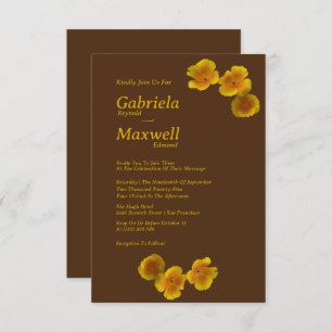 Timeless Beauty Blossom California Poppy Wedding Einladung