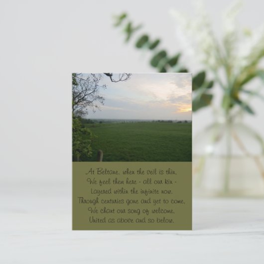 Timeless Beltane Sunset Postkarte (Stehend Vorderseite)