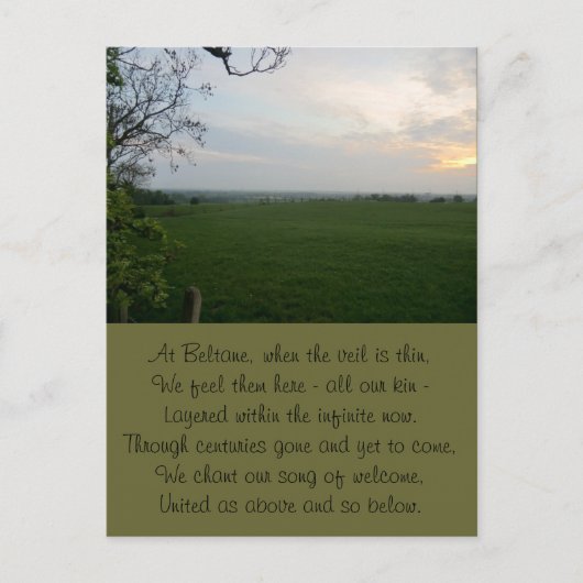 Timeless Beltane Sunset Postkarte (Vorderseite)