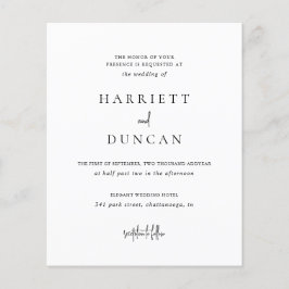 Timeless Black and White Budget Einladung zur Hoch Flyer