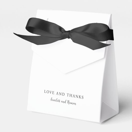 Timeless Black and White Elegant Wedding Geschenkschachtel (Vorderseite)