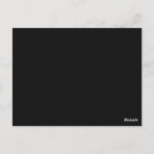 Timeless Black CUSTOMIZABLE Wedding Postkarte (Rückseite)