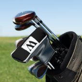 Timeless Black Wedding Golf Headcover (In Situ)