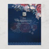 Timeless Blue Burgundy Floral Lace Wedding (Rückseite)