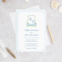 Timeless Blue Green Botanical Wappen Wedding