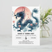 Timeless Bold Dragon Birthday Celebration Einladung (Stehend Vorderseite)