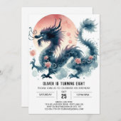 Timeless Bold Dragon Birthday Celebration Einladung (Vorne/Hinten)