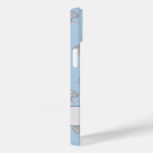 Timeless Botanical Bloom Soft Blue Monogram  Case-Mate iPhone Hülle (Rückseite / Rechts)