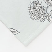 Timeless Botanical Bloom Soft Grey Fleecedecke (Ecke)