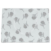 Timeless Botanical Bloom Soft Grey Große Geschenktüte (Vorderseite)