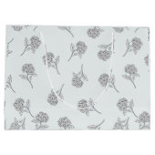 Timeless Botanical Bloom Soft Grey Große Geschenktüte (Rückseite)
