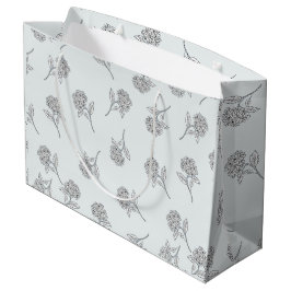 Timeless Botanical Bloom Soft Grey Große Geschenktüte