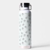 Timeless Botanical Bloom Soft Grey Trinkflasche (Rückseite)