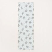 Timeless Botanical Bloom Soft Grey Yogamatte (Vorderseite)