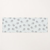 Timeless Botanical Bloom Soft Grey Yogamatte (Vorderseite (Horizontal))